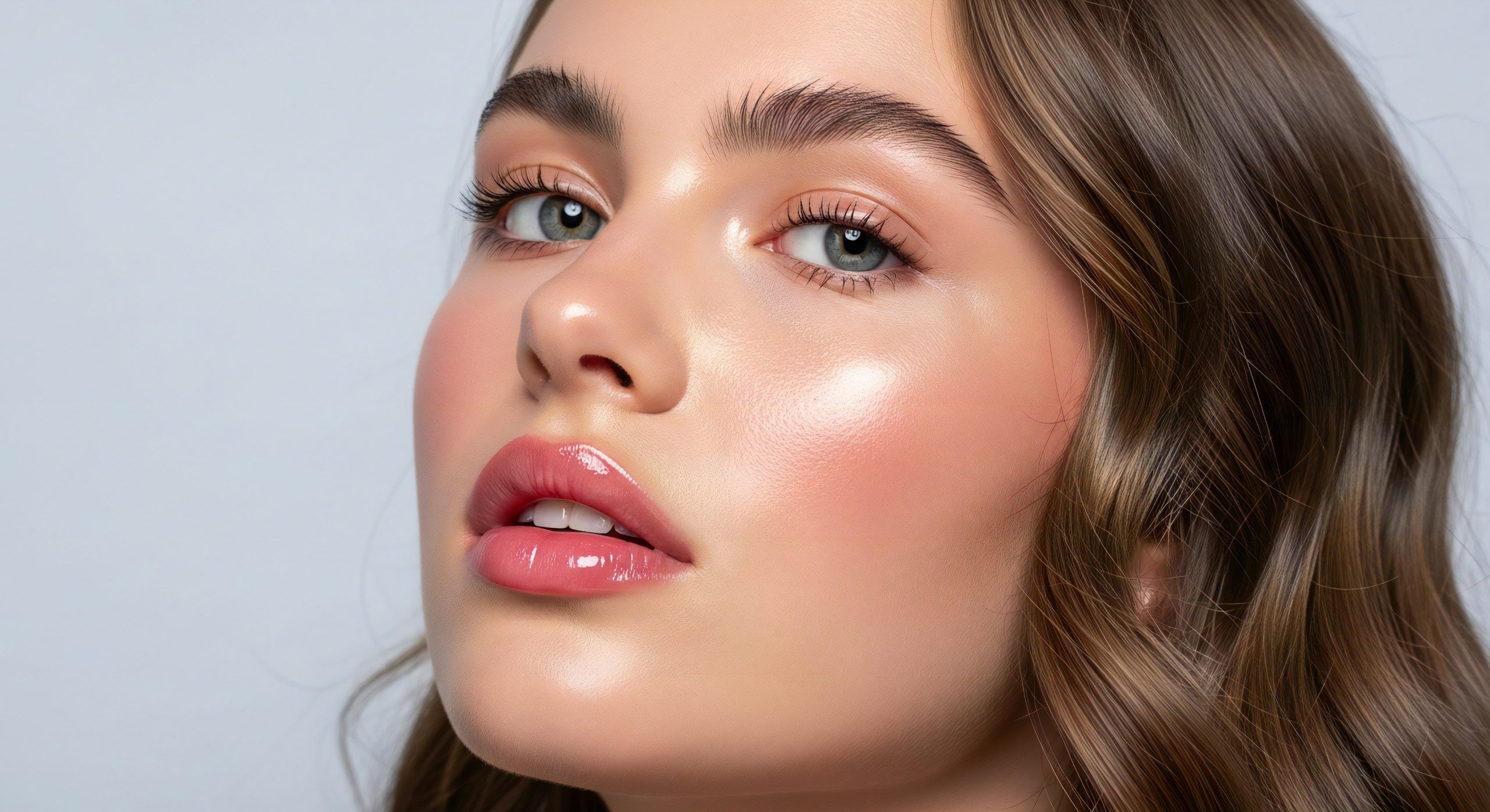 vecteezy close up studio portrait of a young woman with glowing skin 69909536